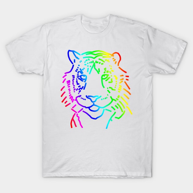 Rainbow Tiger T-Shirt by ellenhenryart